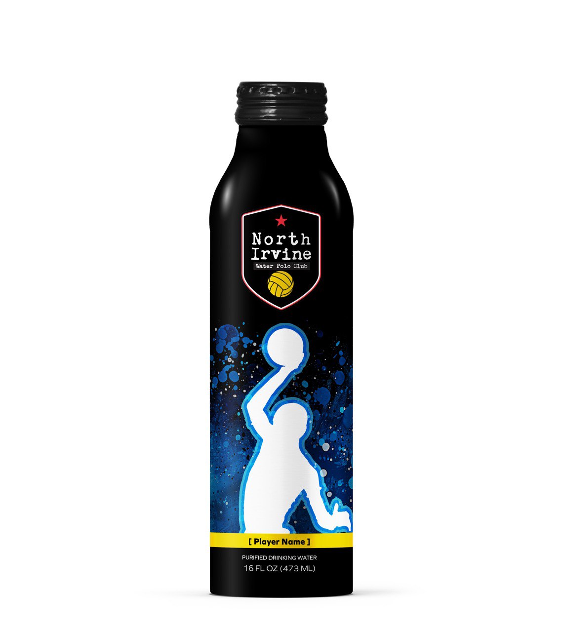 North Irvine Water Polo Personalized Bottled Water (9 Pack)