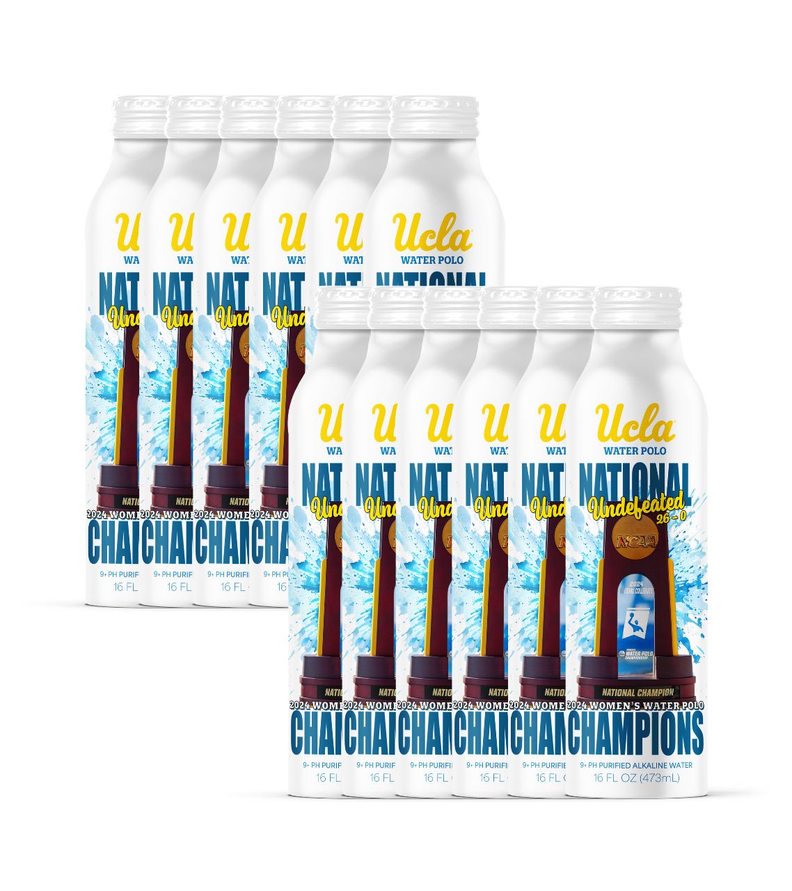 UCLA Water Polo Undefeated Champions Case Of 12